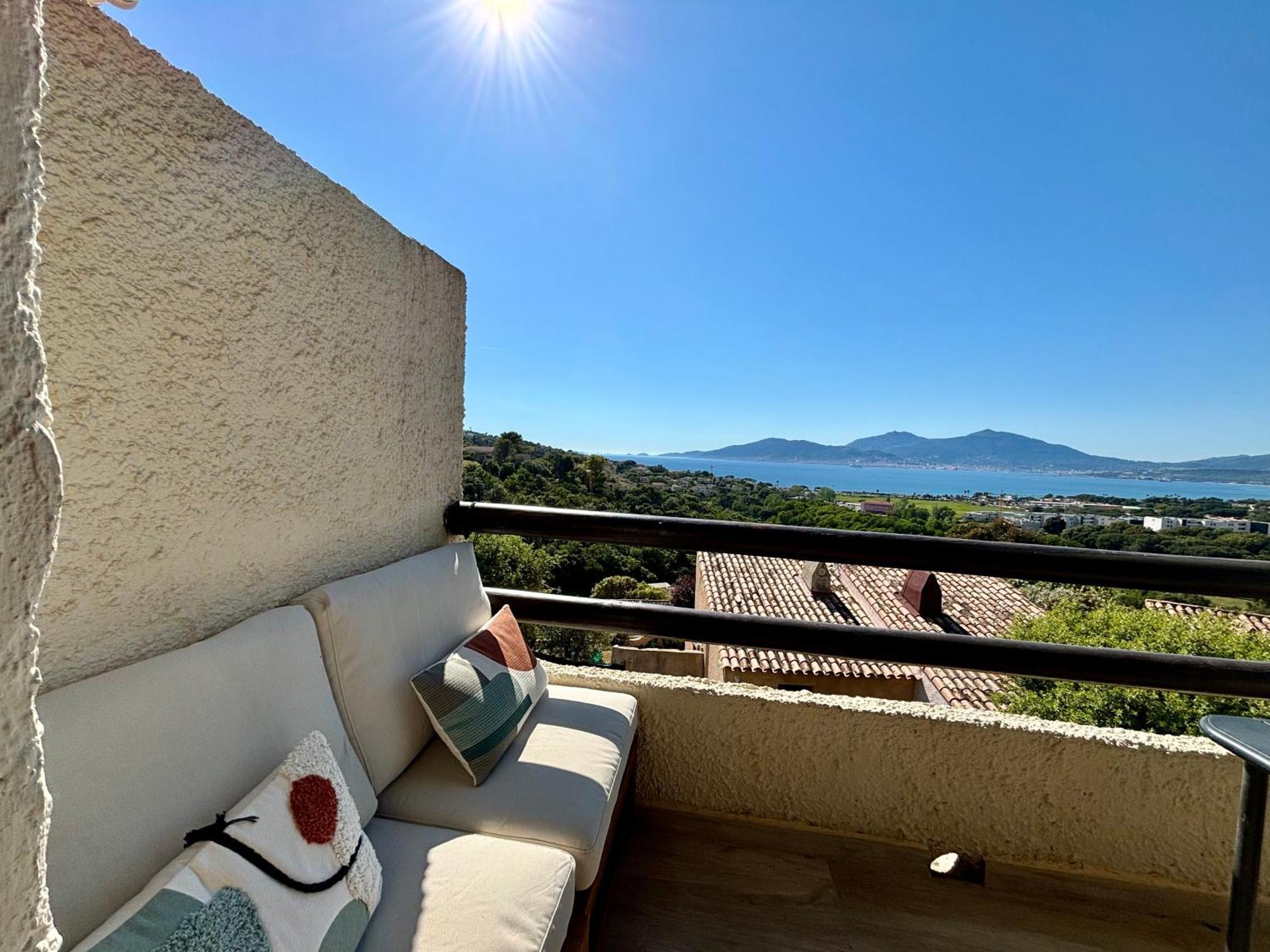 Studio Vue Mer A Porticcio Piscine Et Parking Kültér fotó