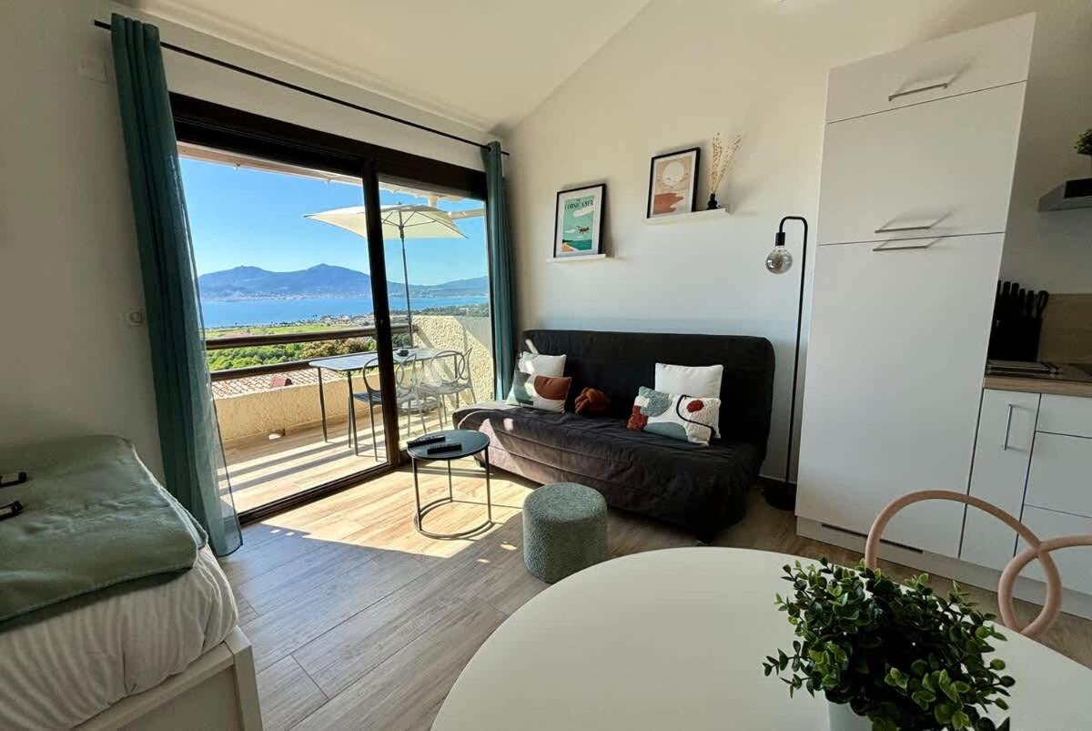 Studio Vue Mer A Porticcio Piscine Et Parking Kültér fotó