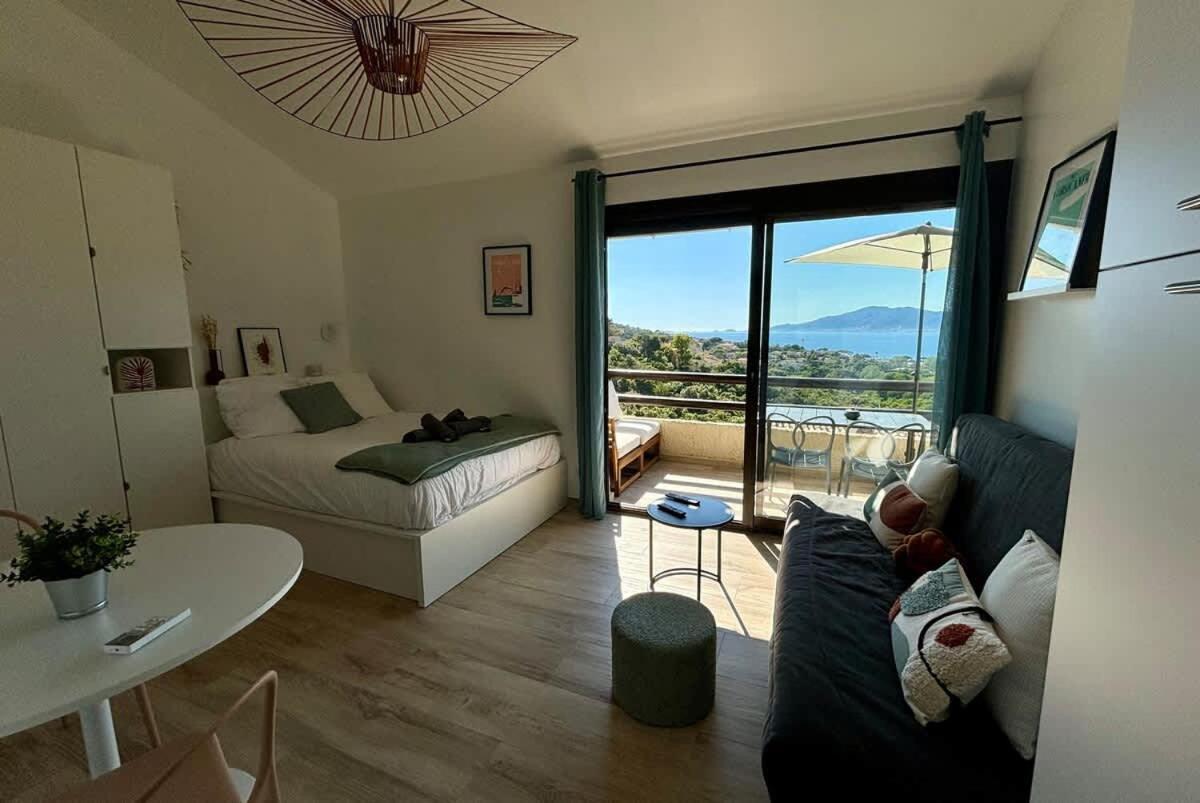 Studio Vue Mer A Porticcio Piscine Et Parking Kültér fotó